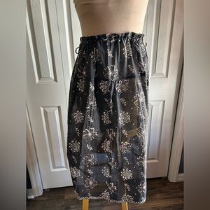 Gudrun Sjoden drawstring skirt block printed hand dyed